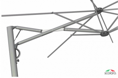 Зонт профессиональный 3х4 м Scolaro Astro Titanium алюминий, акрил титан, слоновая кость Фото 9