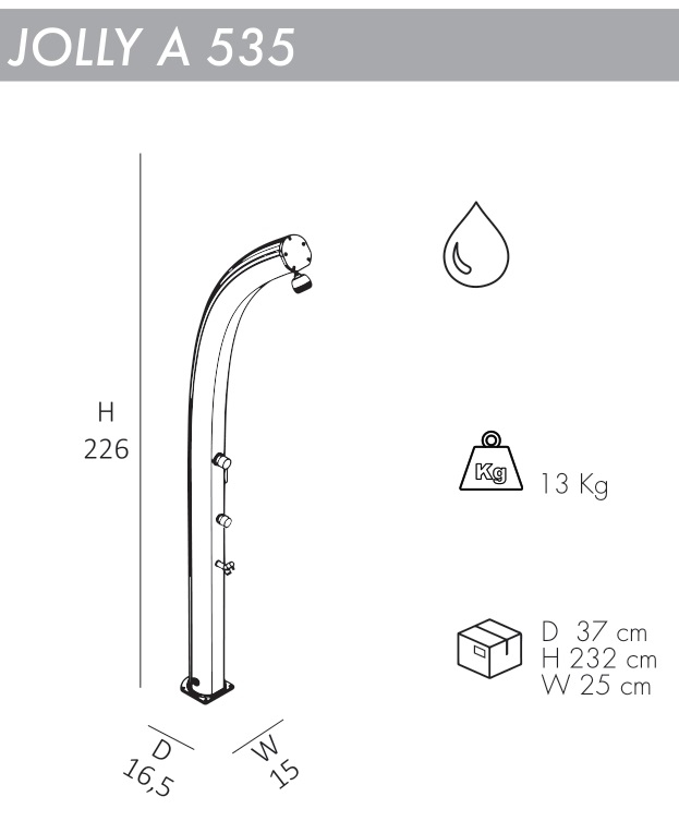 Душ уличный Jolly A 535