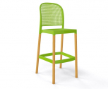 Стул пластиковый барный Gaber Panama BL бук, технополимер зеленый Фото 1