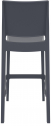 Стул пластиковый барный Siesta Contract Maya Bar 75 стеклопластик темно-серый Фото 9