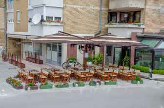Зонт профессиональный двухкупольный 2.5х5 м Gemelli Split