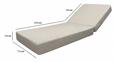 Матрас для шезлонга ReeHouse Mattress Armur полипропилен серый Фото 2