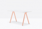 Стол ламинированный PEDRALI Arki-Desk Compact сталь, компакт-ламинат HPL розовый, белый Фото 4