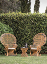 Столик кофейный Giardino Di Legno Alice натуральный ротанг, стекло Фото 3