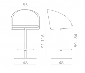 Стул барный с обивкой-thumbs-Фото3