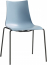 Стул пластиковый Scab Design Zebra Technopolymer 4 legs сталь, технополимер антрацит, голубой Фото 3