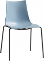 Стул пластиковый Scab Design Zebra Technopolymer 4 legs сталь, технополимер антрацит, голубой Фото 1