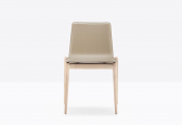 Стул деревянный с обивкой PEDRALI Malmo ясень, натуральная кожа беленый ясень, хаки Фото 4