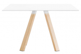 Стол ламинированный PEDRALI Arki-Table Wood дуб, компакт-ламинат HPL беленый дуб, белый Фото 1