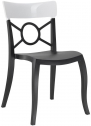 Стул пластиковый PAPATYA Opera-S стеклопластик, поликарбонат черный, белый Фото 1