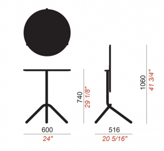 Стол обеденный металлический складной Colos Ta 2.0 1-600 нержавеющая сталь Фото 2