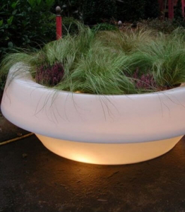 Кашпо пластиковое светящееся SLIDE Gio Piatto Lighting полиэтилен белый Фото 6
