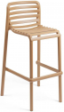 Стул пластиковый барный Nardi Doga Stool стеклопластик капучино Фото 1