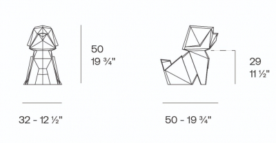 Фигура дизайнерская пластиковая Vondom Origami Koinu Basic полиэтилен Фото 2
