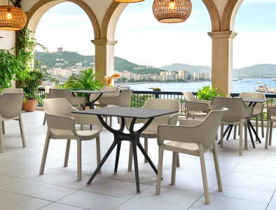 Кресло пластиковое Siesta Contract Dora стеклопластик, полипропилен бежевый Фото 5