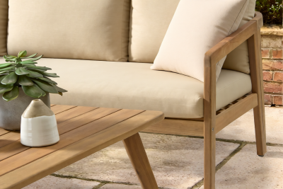 Столик деревянный кофейный Tagliamento Nara акация песочный Фото 7