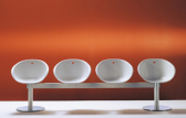 Система с четырьмя сиденьями PEDRALI Gliss чугун, сталь, технополимер Фото 5