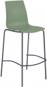 Стул пластиковый барный PAPATYA X-Treme BSL Pro сталь, стеклопластик антрацит, зеленый Фото 1