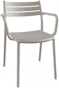 Кресло пластиковое PAPATYA Hisar-K стеклопластик светло-серый Фото 1