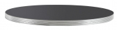 Столешница круглая PEDRALI Laminate Silver Edge ЛДСП, ABS-пластик антрацит, серебристый Фото 1