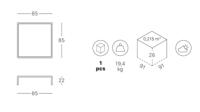 Столик кофейный ламинированный Scab Design Flap сталь, компакт-ламинат HPL терракотовый, зернистый Фото 2