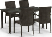 Комплект плетеной мебели Afina T256A/Y379A-W53 Brown 4Pcs искусственный ротанг, сталь коричневый Фото 1