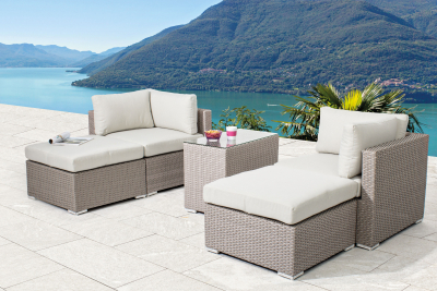 Комплект плетеной мебели Garden Relax Carlyn алюминий, искусственный ротанг натуральный Фото 3