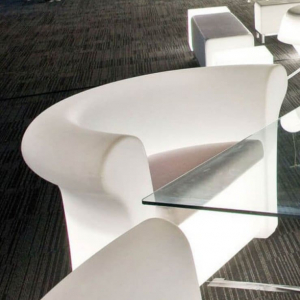 Кресло пластиковое светящееся с подушкой SLIDE Kalla Lighting полиэтилен, полиуретан белый Фото 9