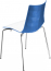Стул пластиковый Scab Design Zebra Bicolore 4 legs сталь, полимер хром, белый, синий Фото 2