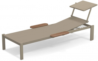 Шезлонг-лежак металлический с козырьком-thumbs-Фото1