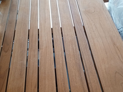 Стол обеденный деревянный Tagliamento Armona алюминий, тик зеленый, натуральный Фото 6