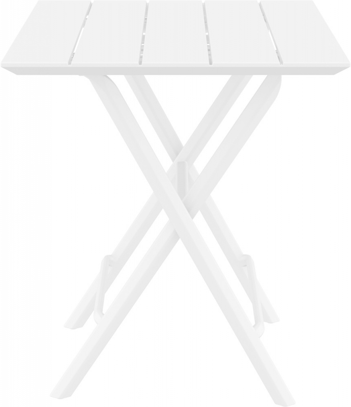 Стол пластиковый складной Helen Folding Table 60, белый, 600х600х740 мм