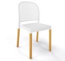 Стул пластиковый Gaber Panama BL бук, технополимер белый Фото 1