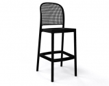 Стул пластиковый барный Gaber Panama металл, технополимер черный Фото 1