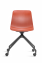 Стул пластиковый вращающийся Gaber Unik UR алюминий, технополимер черный, красный Фото 5