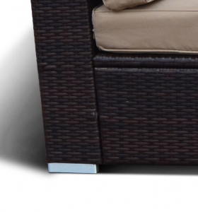 Комплект плетеной мебели Afina YR822-W53 Old Brown искусственный ротанг, сталь коричневый, бежевый Фото 12
