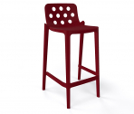 Стул пластиковый полубарный Gaber Isidoro 66 металл-полимер бордовый Фото 1
