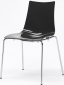 Стул пластиковый Scab Design Zebra Antishock 4 Legs сталь, поликарбонат хром, черный Фото 1