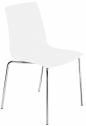 Стул пластиковый PAPATYA X-Treme S сталь, поликарбонат хромированный, белый Фото 1