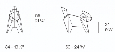 Фигура дизайнерская пластиковая Vondom Origami Koneko Basic полиэтилен Фото 2