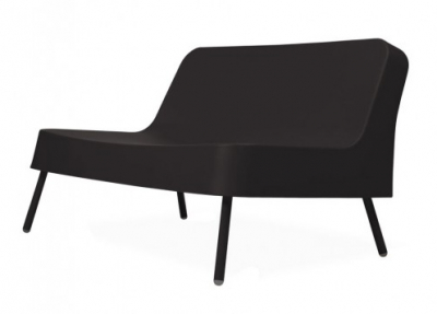 Диван пластиковый Resol Bob sofa алюминий, полиэтилен черный Фото 2