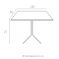 Стол пластиковый складной Siesta Garden Foldable Tables сталь, пластик белый Фото 2