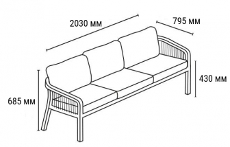Диван деревянный трехместный-thumbs-Фото3