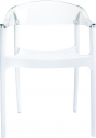 Кресло пластиковое Siesta Contract Carmen стеклопластик, поликарбонат белый, прозрачный Фото 8