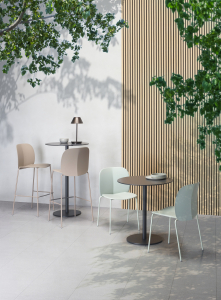 Стул пластиковый барный Scab Design Mentha Go Green сталь, технополимер тортора Фото 9