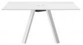 Стол с каналом для протяжки проводов PEDRALI Arki-Table CCO сталь, алюминий, компакт-ламинат HPL белый Фото 1