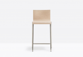 Стул деревянный полубарный PEDRALI Kuadra сталь, шпон Фото 7