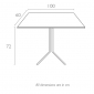 Стол пластиковый складной Siesta Garden Foldable Tables сталь, пластик белый Фото 2
