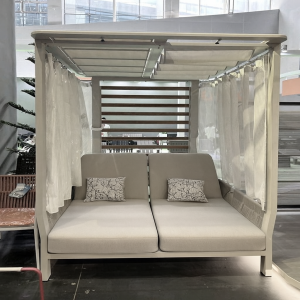 Шатер с лежаками Higold Borromeo алюминий, роуп, олефин бежевый, светло-серый Фото 19