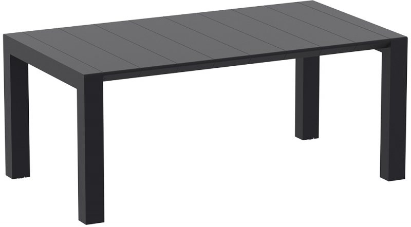 Стол пластиковый раздвижной Vegas Table Medium, черный, 1800-2200х1000х750 мм